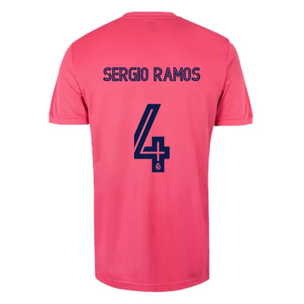 Camiseta Real Madrid Replica Segunda Ropa NO.4 Sergio Ramos 2020/21 Rosa